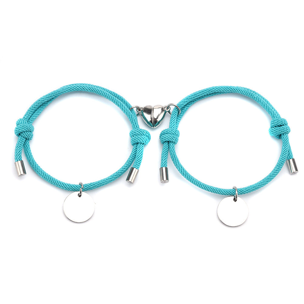 Coppia di braccialetti con lettera d'amore