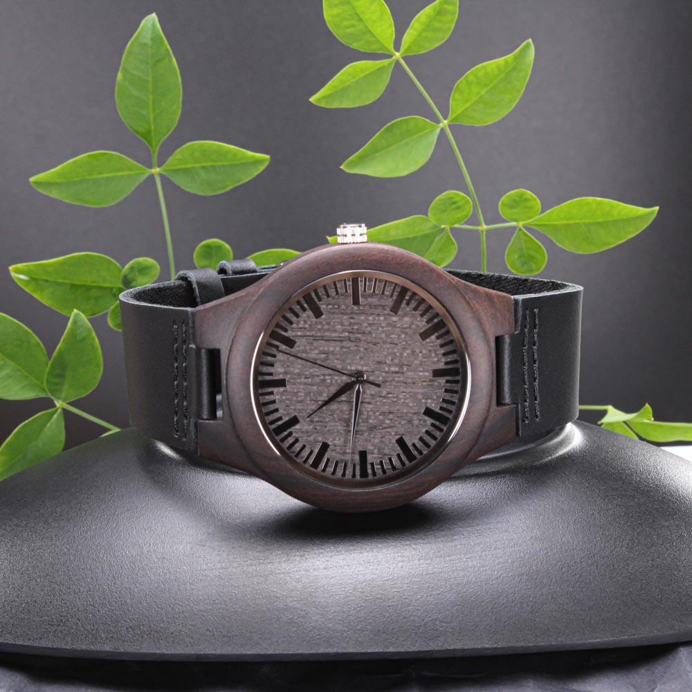 To My Dad Engraved Wooden Watch | You Are My Inspiration | Gift For Dad From Son