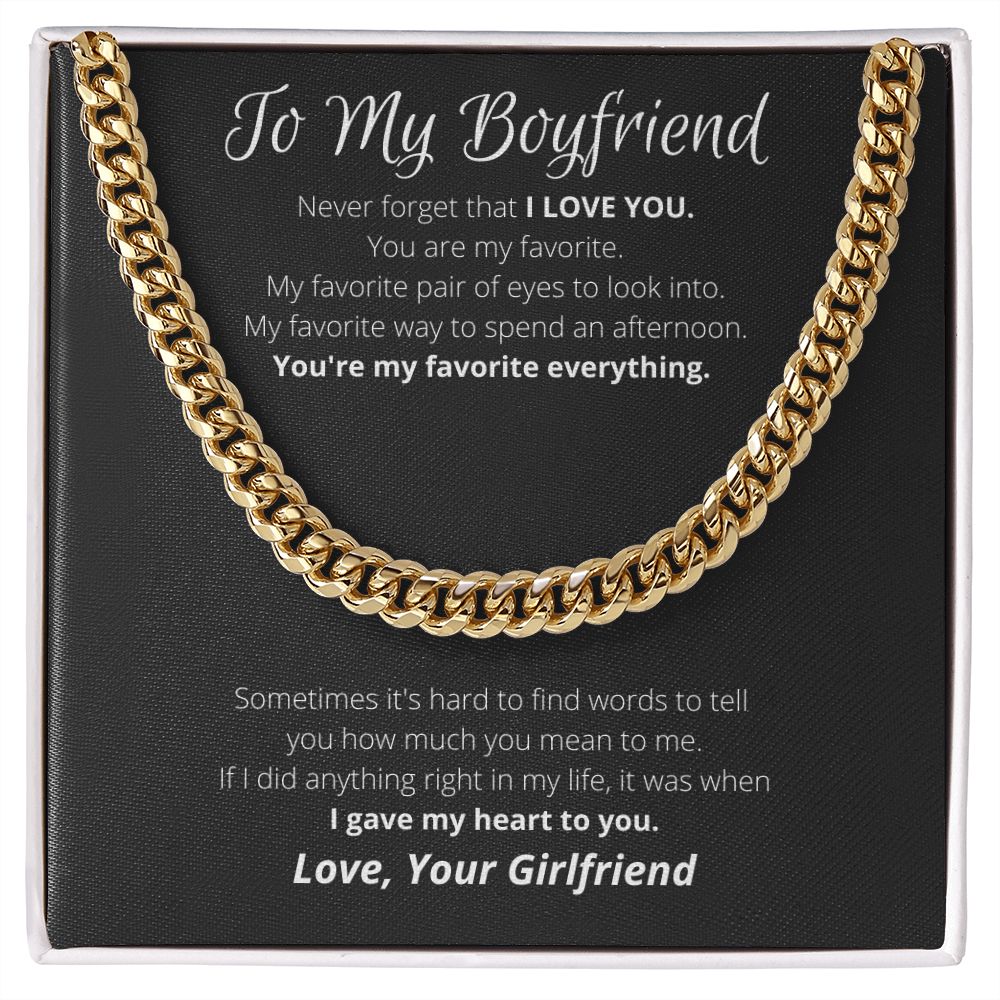 Cuban Chain Necklace - To my Boyfriend