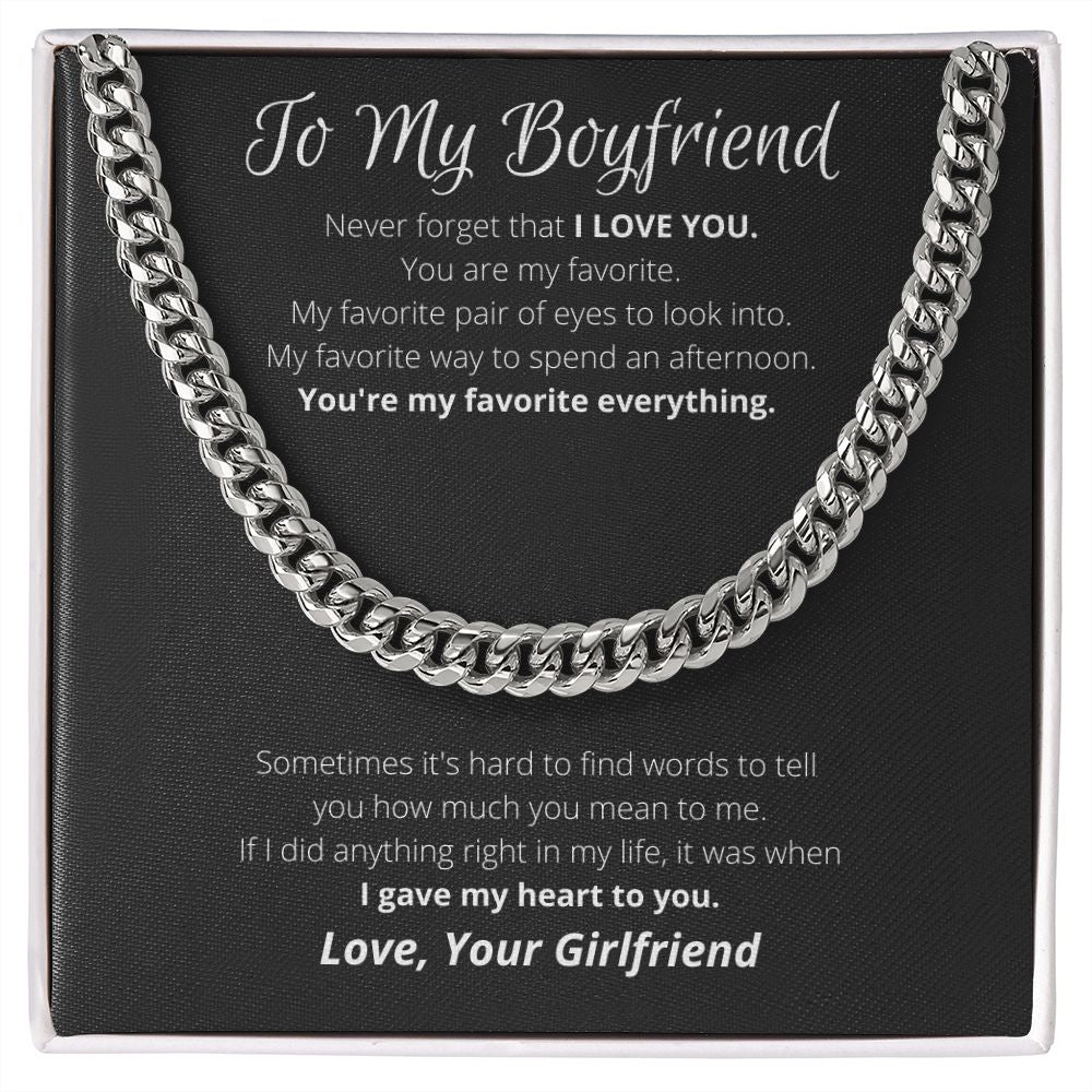Cuban Chain Necklace - To my Boyfriend