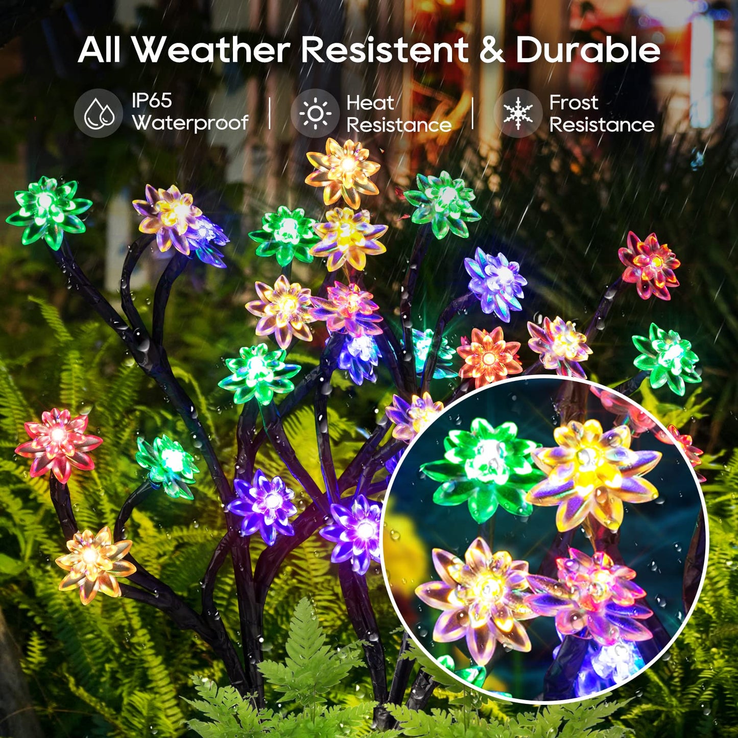 Last Day 70% OFF - 🔥IP65 Waterproof Solar Powered Cherry Blossom Lights