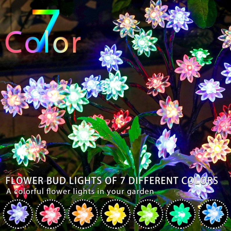Last Day 70% OFF - 🔥IP65 Waterproof Solar Powered Cherry Blossom Lights