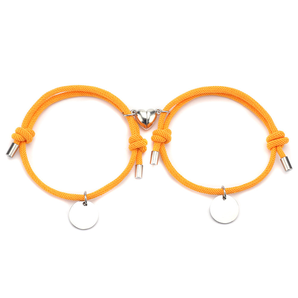 Coppia di braccialetti con lettera d'amore