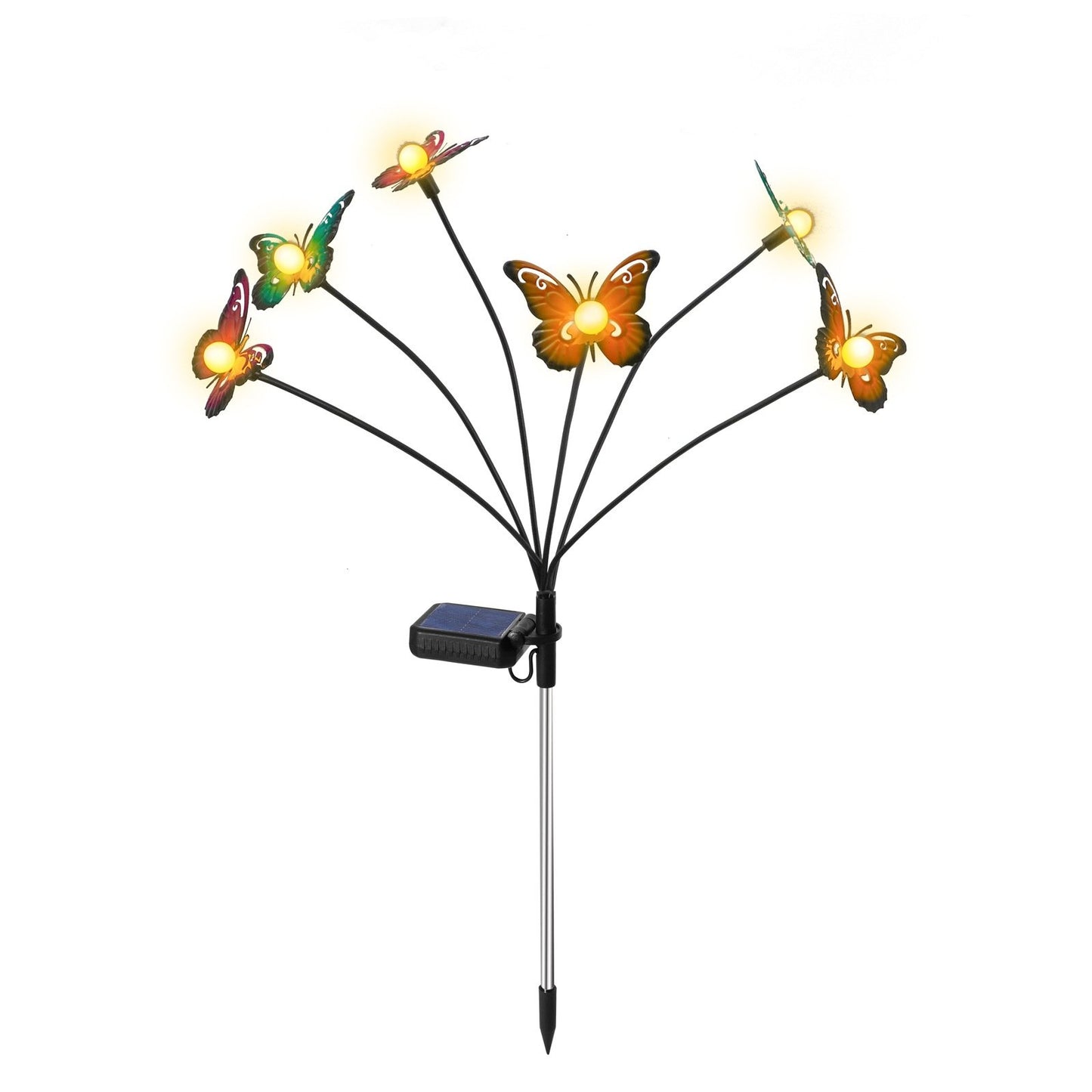 Last Day 70% OFF - 🔥 Waterproof Solar Powered Metal Butterflies Starburst Swaying Lights