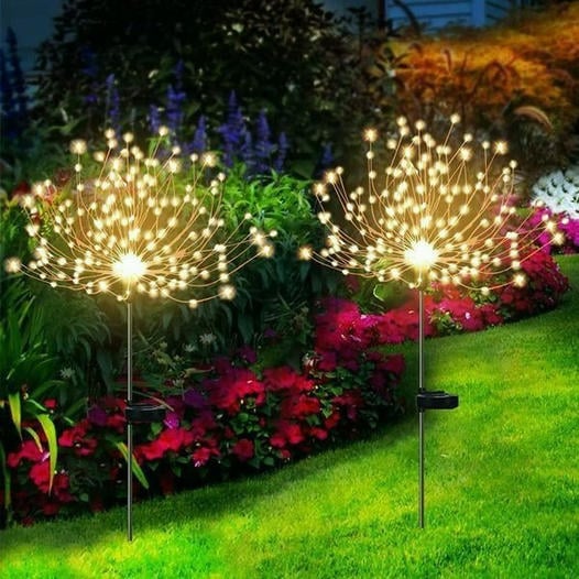 [ 70% OFF Sale Ends In Today]- Waterproof  Solar Garden  Fireworks Lamp