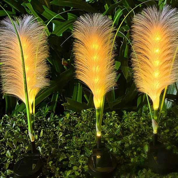 🔥Last Day 70% OFF - Solar Garden Lights Fiber Optic Reed Light
