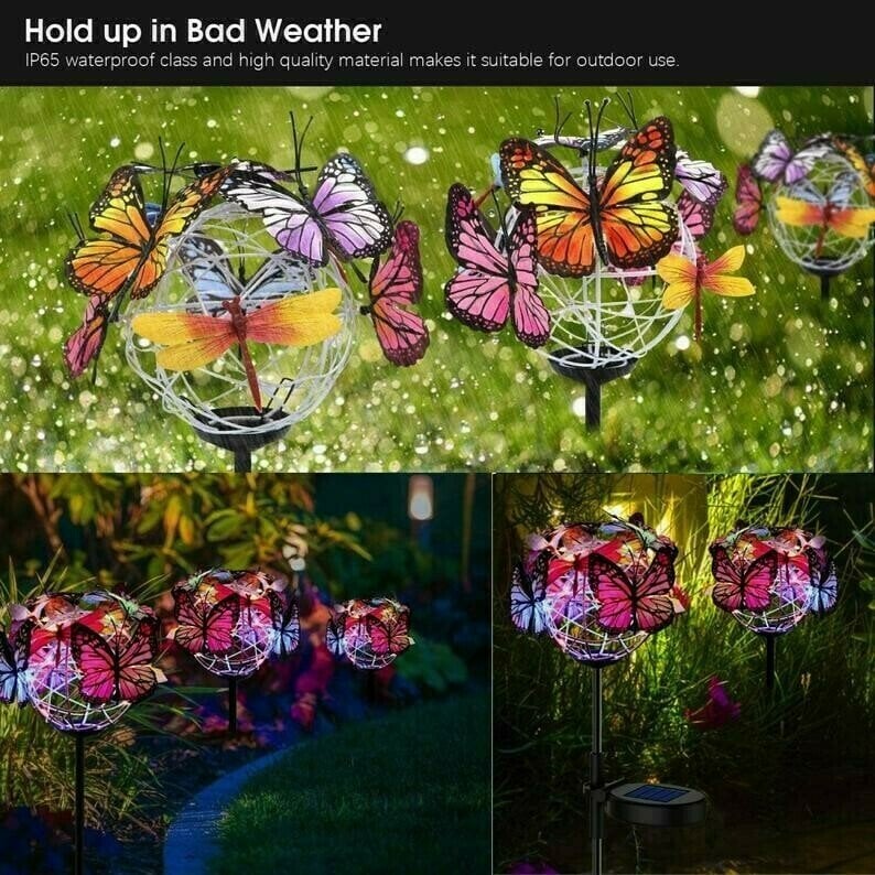 🔥70% OFF Sale Ends In Today🔥Solar Stake Lights Butterflies Decor Lights ( BUY 1 GET 1 )