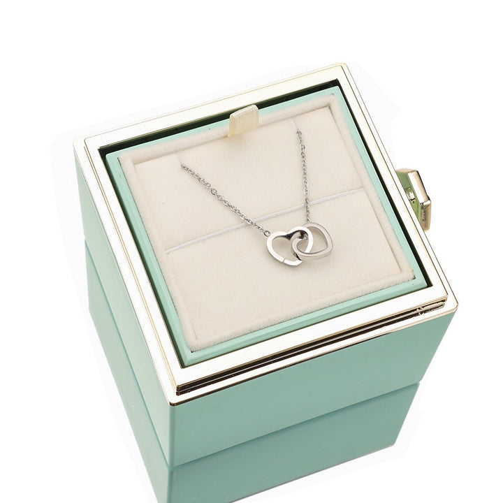 Eternal Rose Box - Engraved Necklace & Real Rose