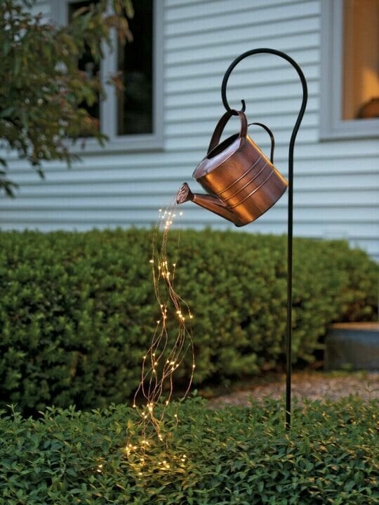Solar Waterfall Lights Outdoor Garden