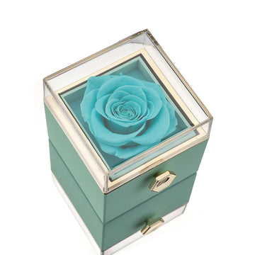 Eternal Rose Box - Engraved Necklace & Real Rose