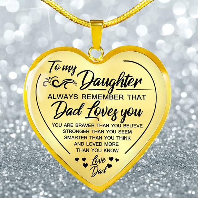 Heart Necklace - To my Daughter from Dad