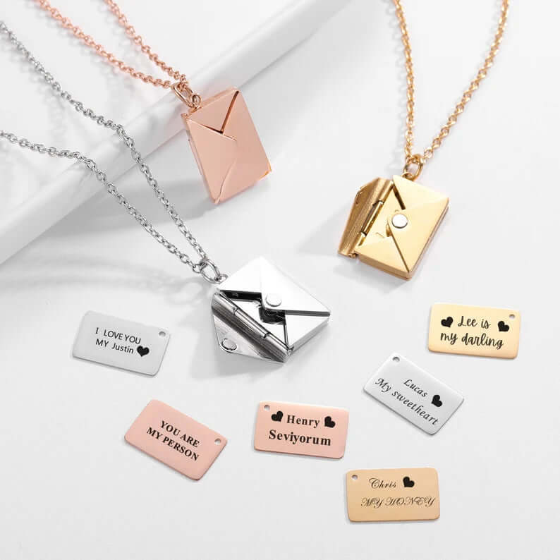 Personalized Envelope Necklace