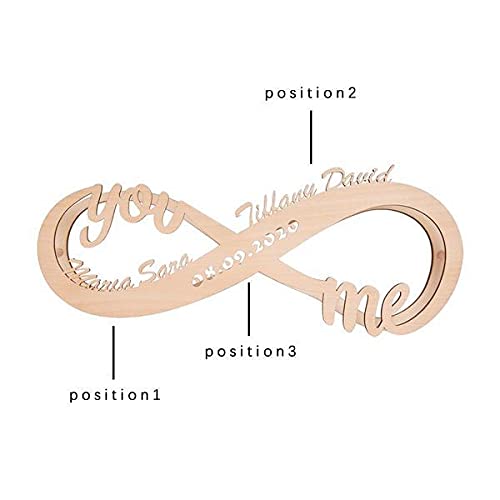 Personalisierte Infinity You and Me Wood Art Led Light (Ich erinnere mich an den Tag, an dem wir uns trafen)