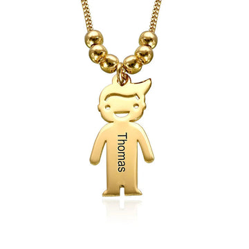 Mother's necklace with engravable children's charms