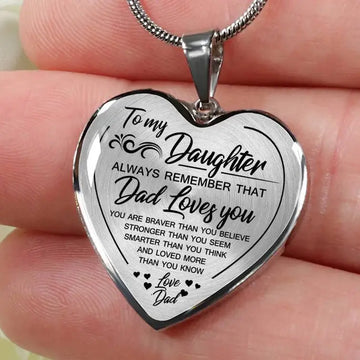 Heart Necklace - To my Daughter from Dad