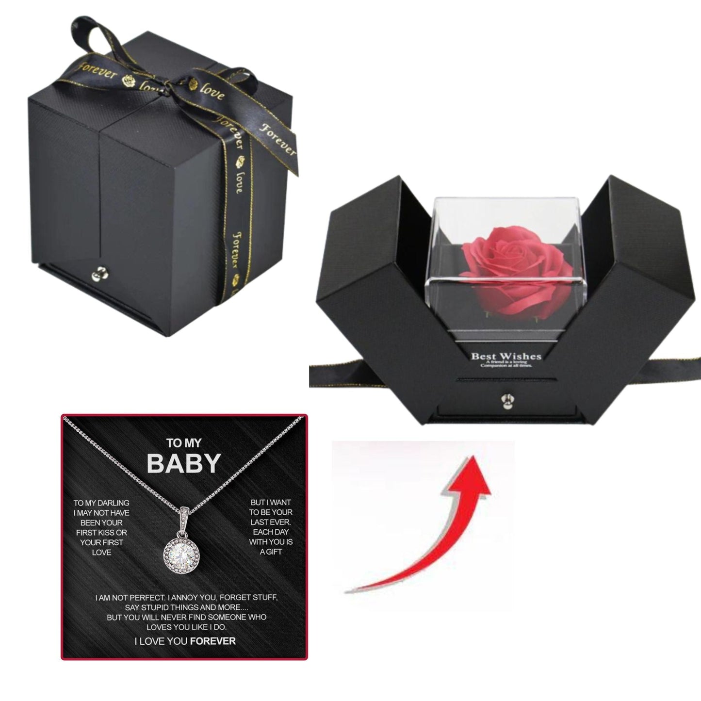 Sterling Silver Necklace - Gift Box - To My Baby